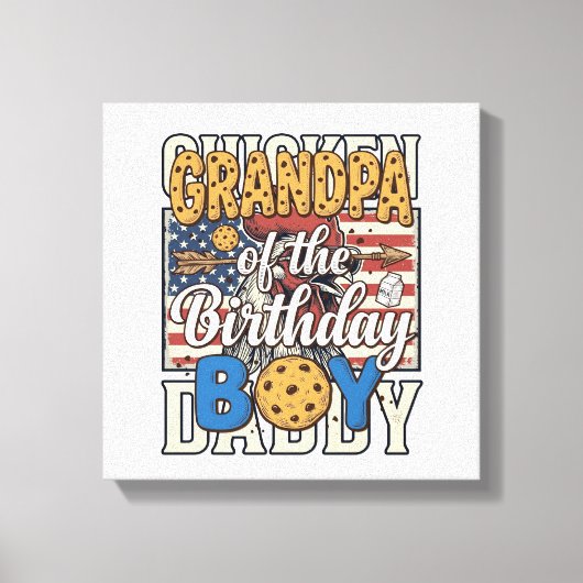 Toile Papi du gâteau d'anniversaire garçon cookie lait c (Recto)
