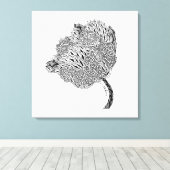 Toile Papier à fleurs Listakora (Insitu (Plancher de Bois))