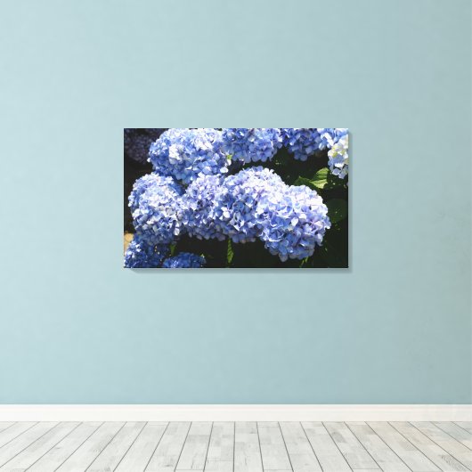 Toile Papier bleu Hydrangea (Insitu (Plancher de Bois))