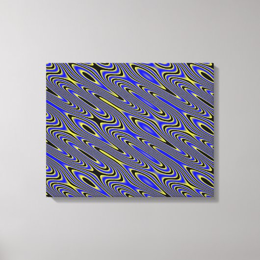 Toile Papier bleu noir et Tourbillonnant jaune (Recto)