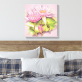 Toile Papier d'art rose nénuphar (Insitu(Chambre))