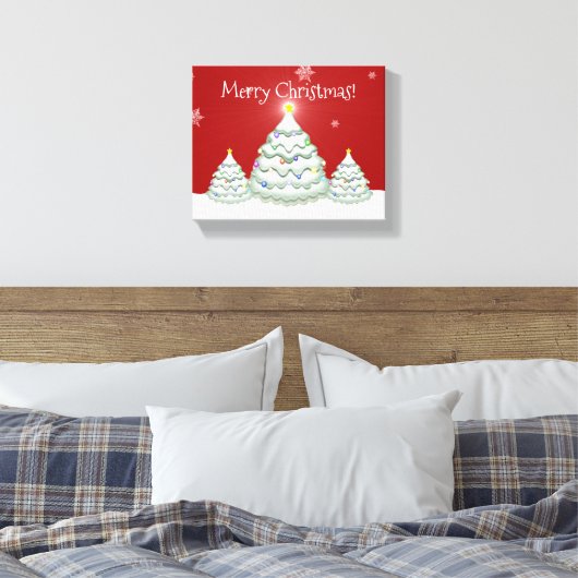Toile Papier de Noël Red Snowy (Insitu(Chambre))
