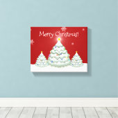 Toile Papier de Noël Red Snowy (Insitu (Plancher de Bois))