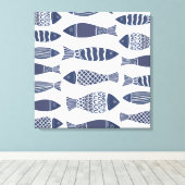 Toile Papier de poisson de l'océan côtier (Insitu (Plancher de Bois))
