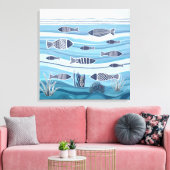 Toile Papier de poisson de l'océan côtier (Insitu(Salon))