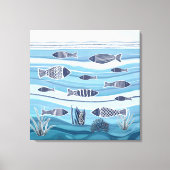 Toile Papier de poisson de l'océan côtier (Recto)