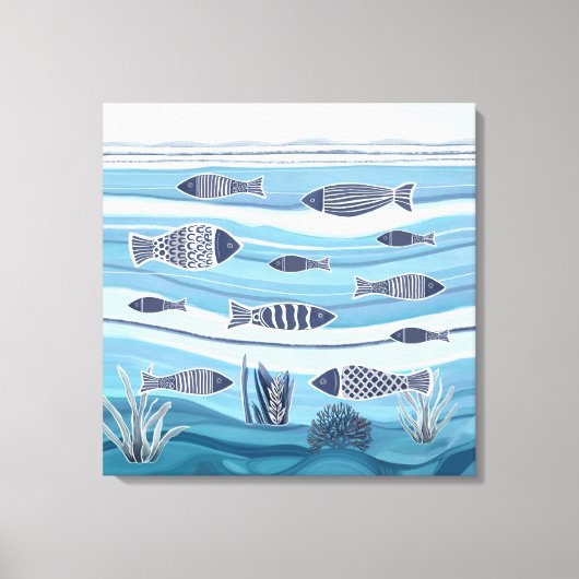 Toile Papier de poisson de l'océan côtier (Recto)