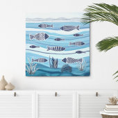 Toile Papier de poisson de l'océan côtier