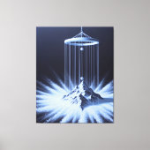 Toile Papier étiré noir et blanc Pendule (Recto)