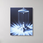 Toile Papier étiré noir et blanc Pendule (Recto)
