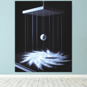 Toile Papier étiré noir et blanc Pendule (Insitu (Plancher de Bois))