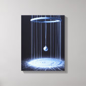 Toile Papier étiré noir et blanc Pendule (Recto)