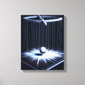 Toile Papier étiré noir et blanc Pendule (Recto)