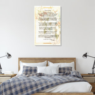 Toile Papier floral vintage Desiderata par Max Ehrman