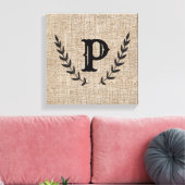 Toile Papier Kraft de ferme rustique et laurier botaniqu (Insitu(Salon))