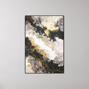 Toile Papier peint abstrait en marbre tourbillonnant noi