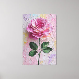Toile Papier Peint Abstrait Texture Rose Rose
