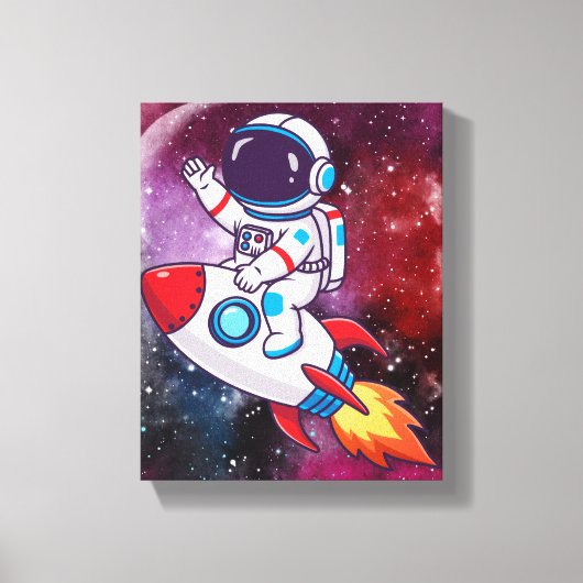 Toile Papier peint aventure spatiale amusante (Recto)