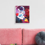 Toile Papier peint aventure spatiale amusante (Insitu(Salon))
