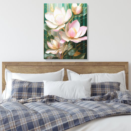Toile Papier peint en fleurs japonais Magnolia Art (Insitu(Chambre))