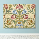 Toile Papier Peint Fleur Motif Brocart de William Morris (Insitu (Plancher de Bois))