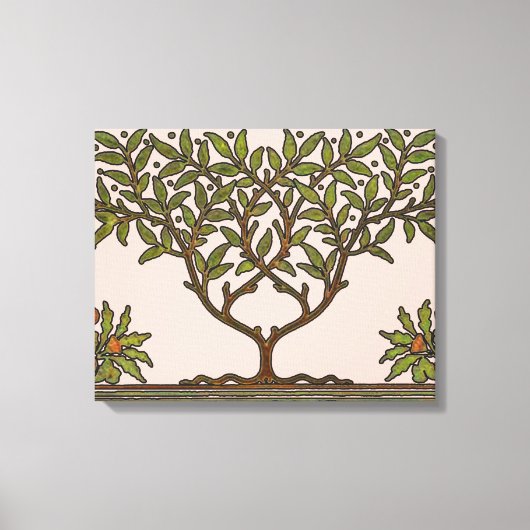 Toile Papier peint frise d'arbre de William Morris (Recto)