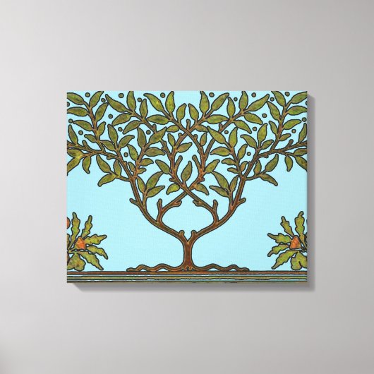 Toile Papier peint frise d'arbre de William Morris (Recto)