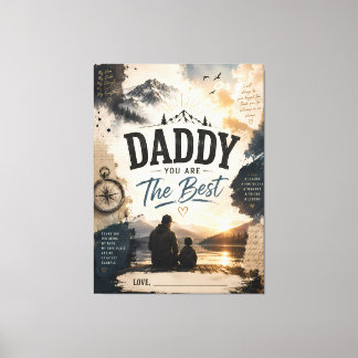 Toile Papier Peint Personnalisé Papa Tu Es Le Meilleur