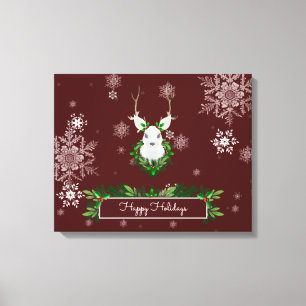 Toile Papier Reindeer rouge
