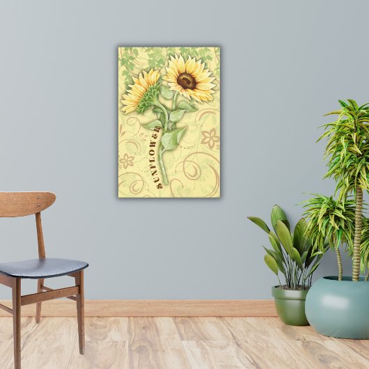 Toile Papier Tournesol étiré