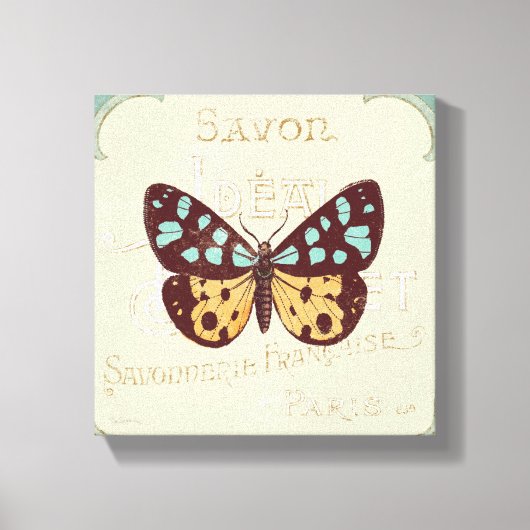 Toile Papillon à motif vintage (Recto)