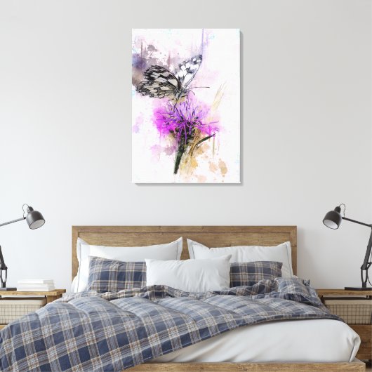 Toile Papillon aquarelle (Insitu(Chambre))