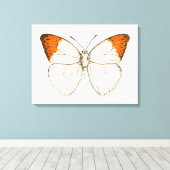 Toile Papillon aquarelle, grand tip orangé (Insitu (Plancher de Bois))