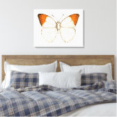 Toile Papillon aquarelle, grand tip orangé (Insitu(Chambre))