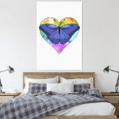 Toile Papillon au coeur (Insitu(Chambre))