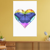 Toile Papillon au coeur (Insitu(Salon))