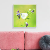 Toile Papillon Blanc à Veines Vertes (Insitu(Salon))