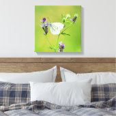 Toile Papillon Blanc à Veines Vertes (Insitu(Chambre))