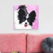 Toile Papillon (blanc et noir) Peinture - Chien Art (Insitu(Salon))
