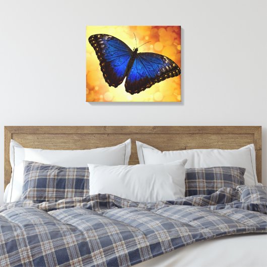 Toile Papillon bleu Morpho (Insitu(Chambre))