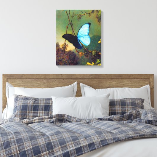 Toile Papillon bleu Morpho (Insitu(Chambre))