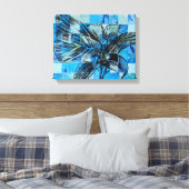 Toile Papillon bleu mosaïque (Insitu(Chambre))