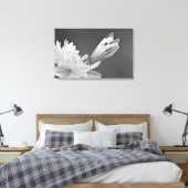 Toile Papillon Chou sur Cosmos en noir et blanc (Insitu(Chambre))