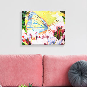 Toile Papillon collage