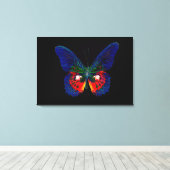 Toile Papillon coloré sur fond noir 3 (Insitu (Plancher de Bois))