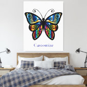 Toile Papillon Coloré Thunder_Cove (Insitu(Chambre))