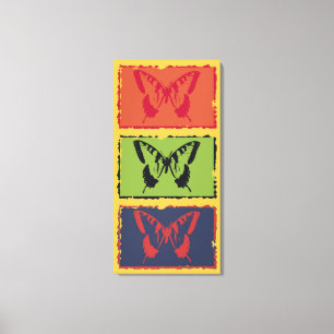 Toile Papillon coloré vintage Art 2