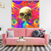 Toile Papillon crânien couleur (Insitu(Salon))