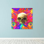 Toile Papillon crânien couleur (Insitu (Plancher de Bois))