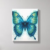 Toile Papillon d'aquarelle d'art fractal de fantasy mode (Recto)